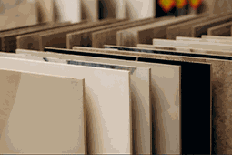 Variety of porcelain tile available for installation on floors